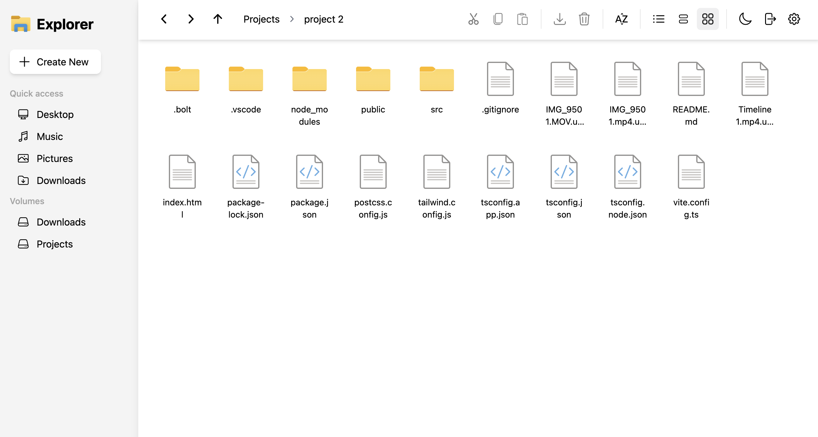 Light theme view